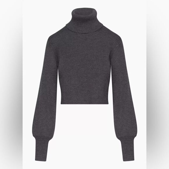 NWOT Aritzia Wilfred Limited Edition Rebecca Turtleneck Sweater Grey - Picture 2 of 7